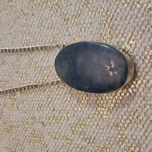 Sterling silver Genuine Blue Lapis necklace.